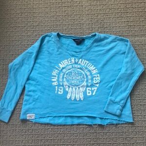 Ralph Lauren Boho style crop sweatshirt Girls S7